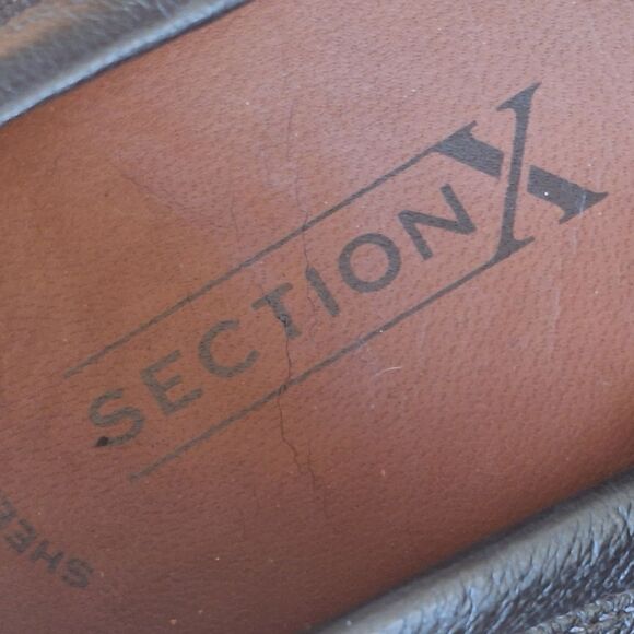 Section X Men's Darion Leather Bit Buckle Drivers size 9.5 Black Loafers Brazil - Picture 8 of 16